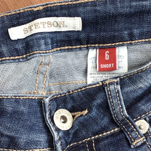 NEW STETSON SHORT JEANS MEDIUM/LIGHT BLUE - Picture 3 of 7